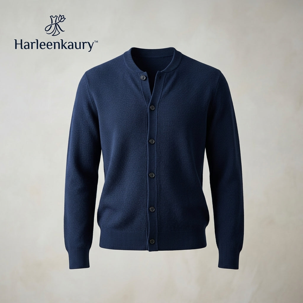 Harleenkaury™ Textured Button Cardigan Jacket