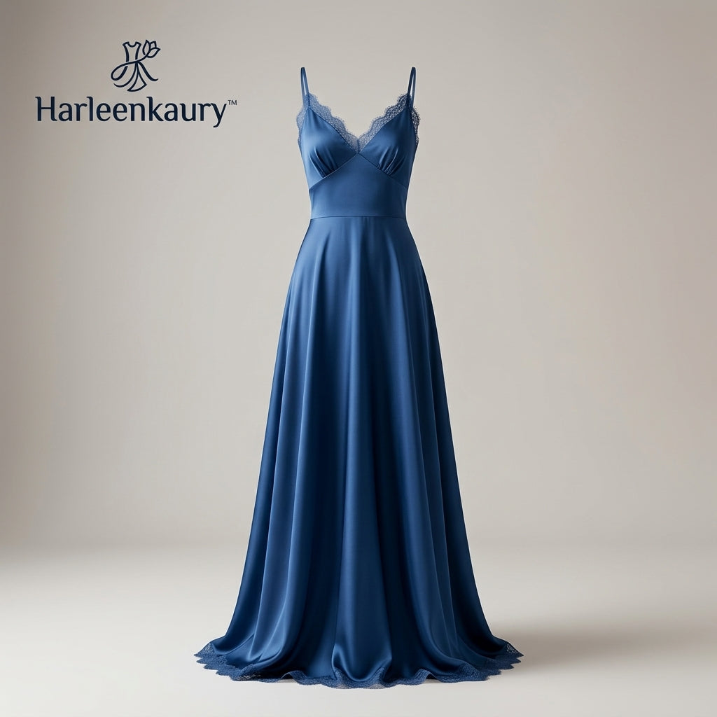 Harleenkaury™ Satin Evening Dress